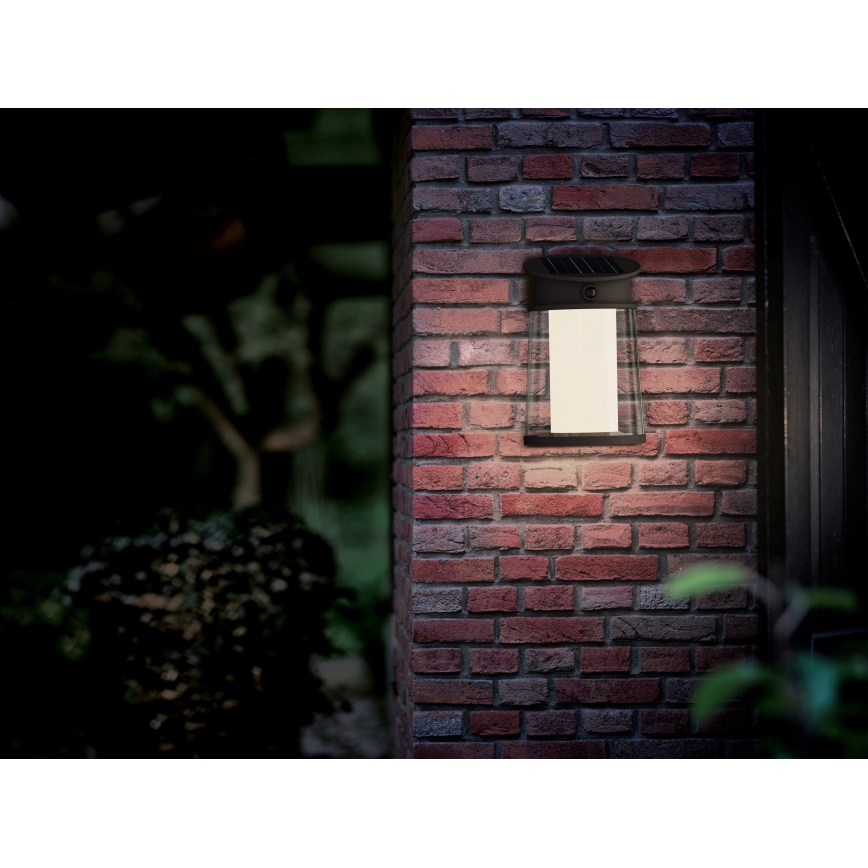 Philips - LED solcell väggbelysning med sensor JUDA LED/3,2W/3,7V 4000K IP44