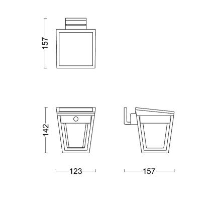 Philips - LED solcell väggbelysning med sensor NISSA LED/1,8W/3,7V 3000K IP44