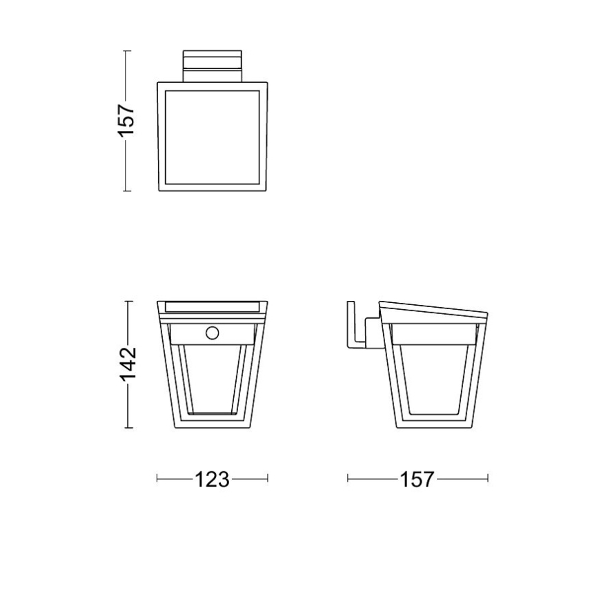 Philips - LED solcell väggbelysning med sensor NISSA LED/1,8W/3,7V 3000K IP44