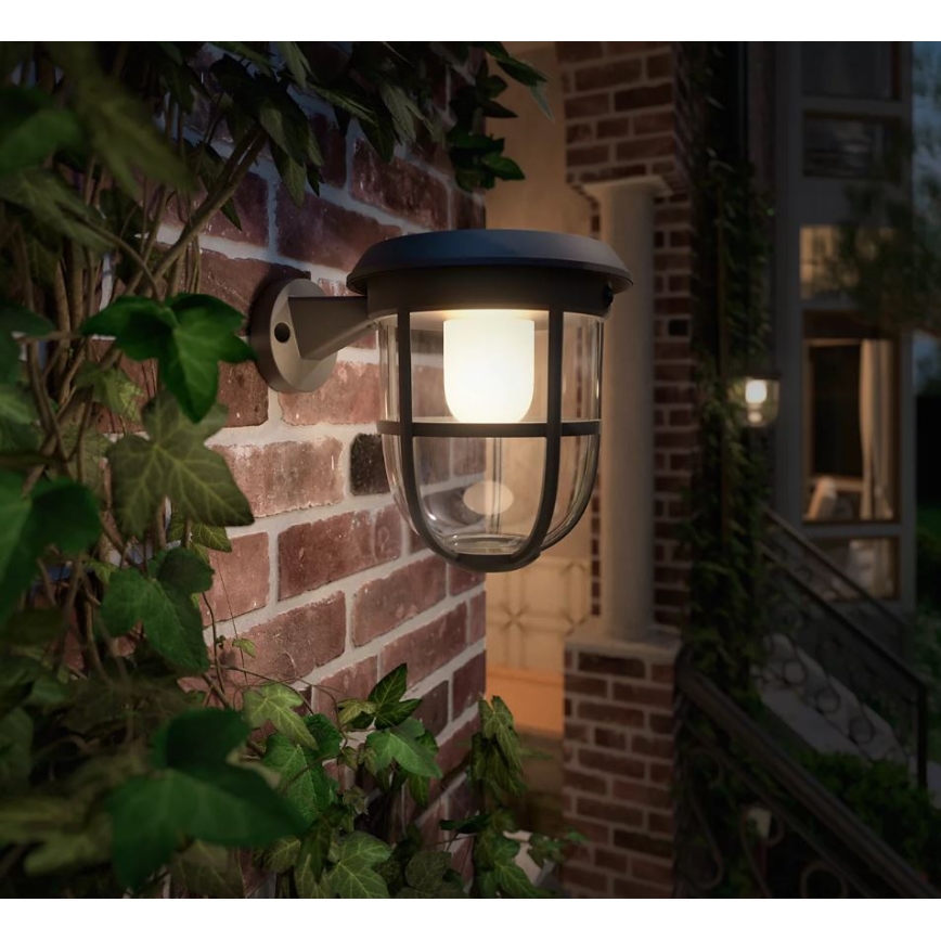 Philips - LED solcell väggbelysning med sensor RADII LED/1,3W/3,7V 3000K IP44