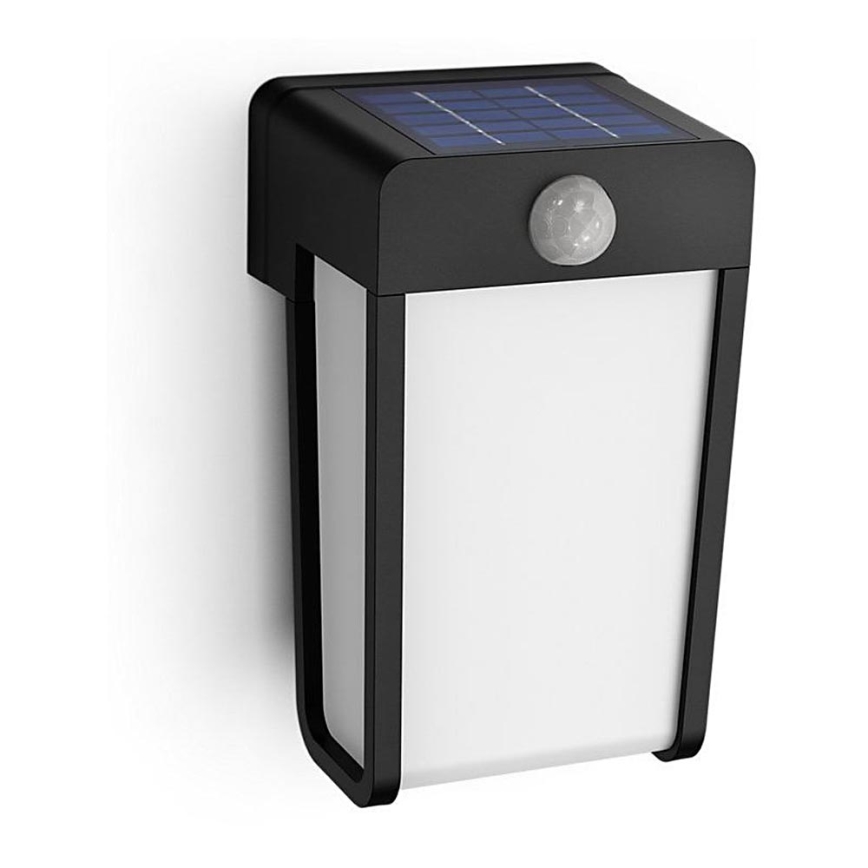 Philips - LED solcell väggbelysning med sensor SHROUD LED/2,3W/3,7V IP44