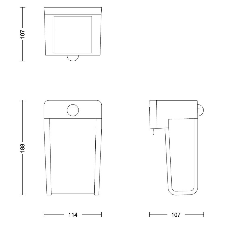 Philips - LED solcell väggbelysning med sensor SHROUD LED/2,3W/3,7V IP44