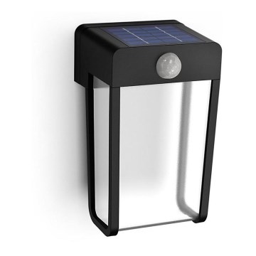 Philips - LED solcell väggbelysning med sensor SHROUD LED/2,3W/3,7V IP44