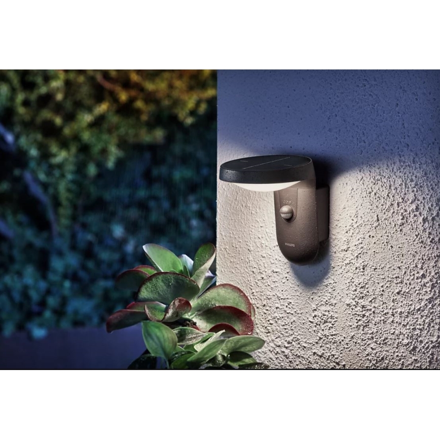 Philips - LED solcell väggbelysning med sensor LED/1,2W/4V 4000K IP44