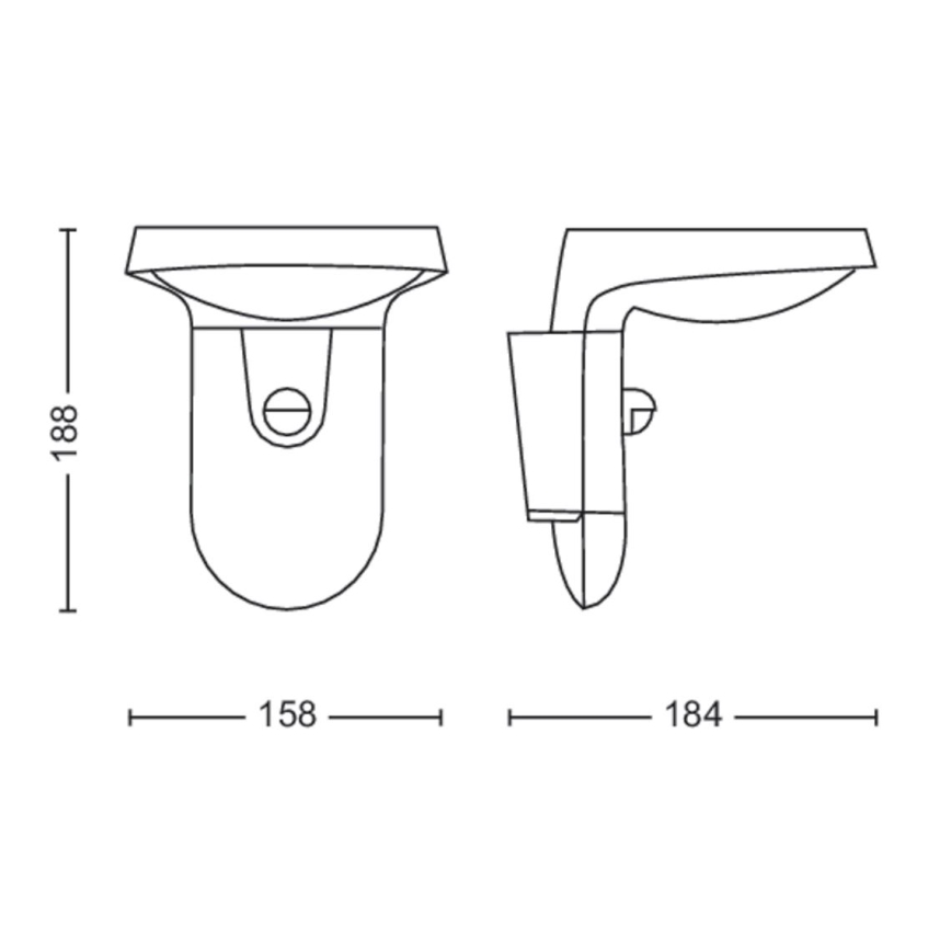Philips - LED solcell väggbelysning med sensor LED/1,2W/4V 4000K IP44