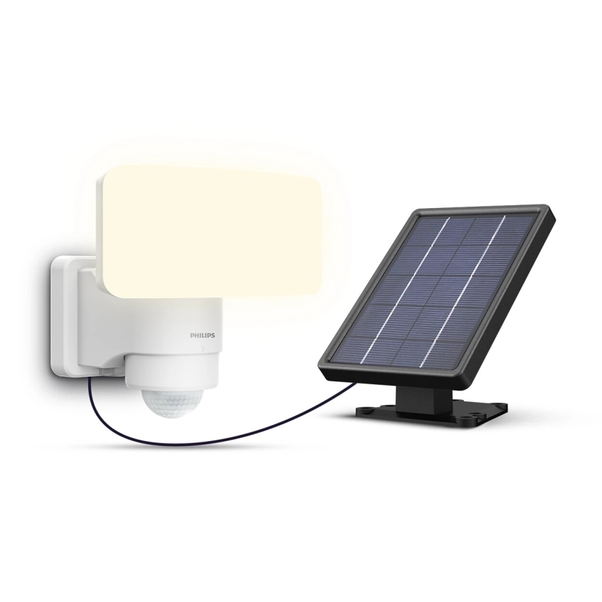 Philips - LED solcell väggbelysning med sensor TYLUS LED/6W/3,7V 2600 mAh 5000K IP44