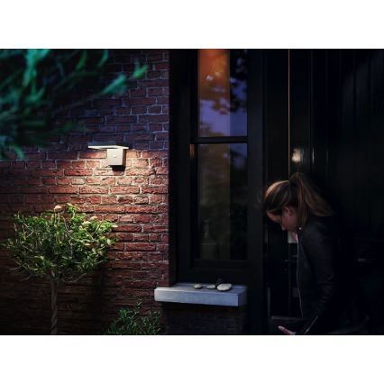 Philips - LED solcell väggbelysning med sensor ZONAL LED/1,3W/3,7V IP44