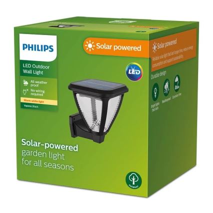 Philips - LED solcell väggbelysning VAPORA LED/1,5W/3,7V IP44