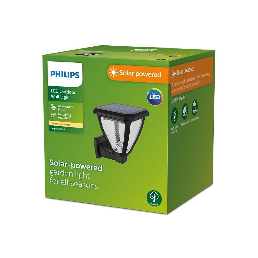 Philips - LED solcell väggbelysning VAPORA LED/1,5W/3,7V IP44