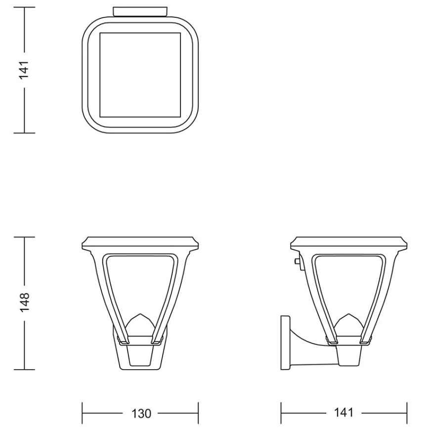 Philips - LED solcell väggbelysning VAPORA LED/1,5W/3,7V IP44