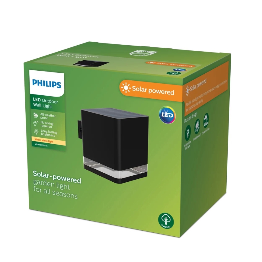 Philips - LED solcell väggbelysning VIRONA LED/1,8W/3,7V 2700K IP44
