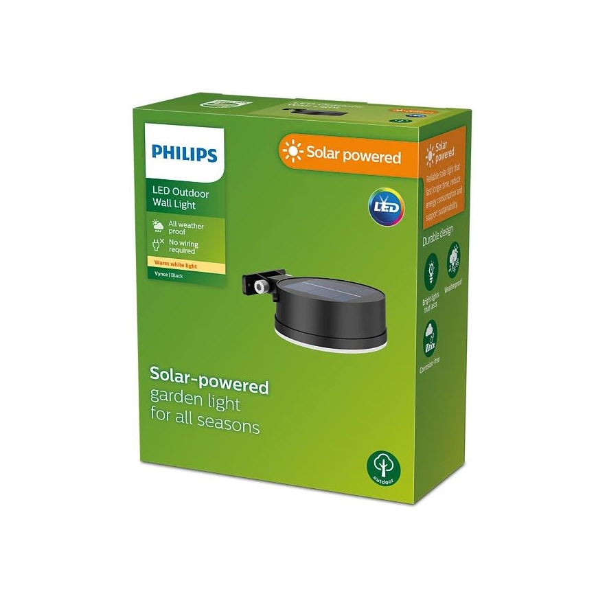 Philips - LED solcell väggbelysning VYNCE LED/1,5W/3,7V IP44