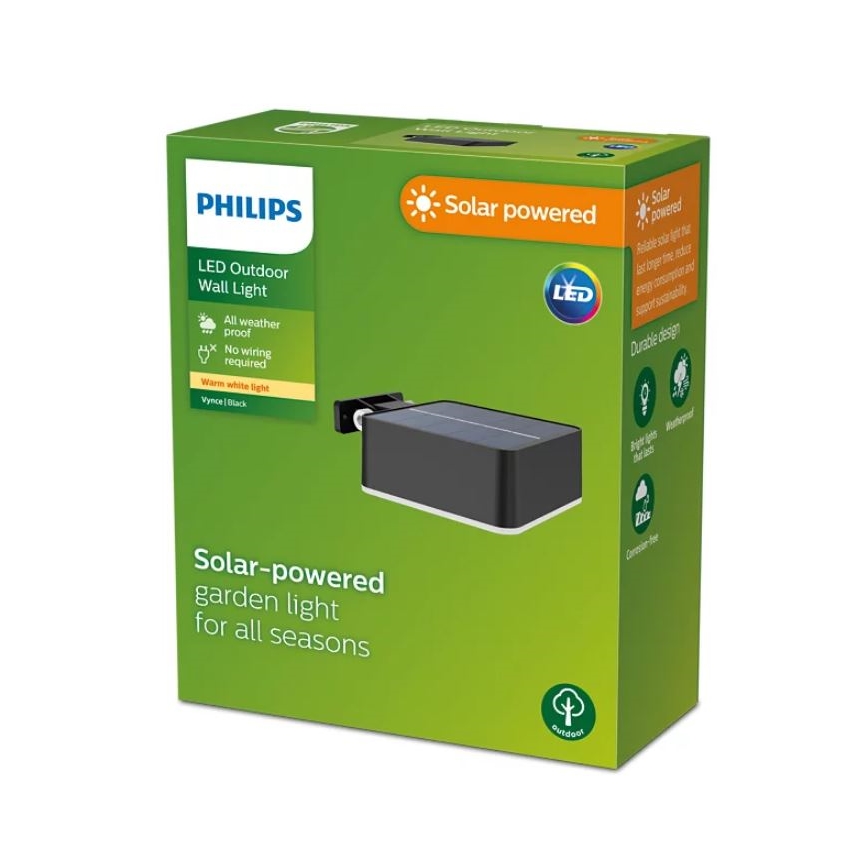 Philips - LED solcell väggbelysning VYNCE LED/1,5W/3,7V IP44