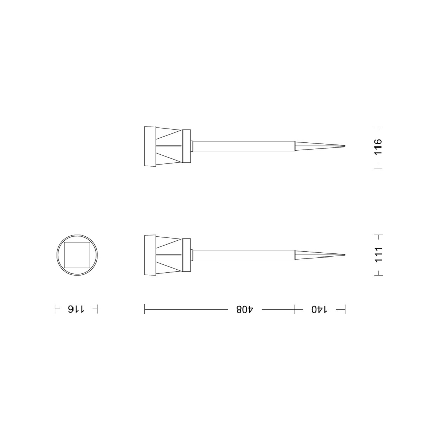 Philips - LED solcellslampa AVERY LED/1,8W/3,7V 2700K IP44