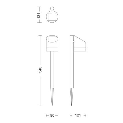 Philips - LED solcellslampa FYCE LED/1,5W/3,7VIP44