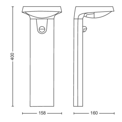 Philips - LED solcellslampa med en sensor LED/1,2W/4V 3000K IP44