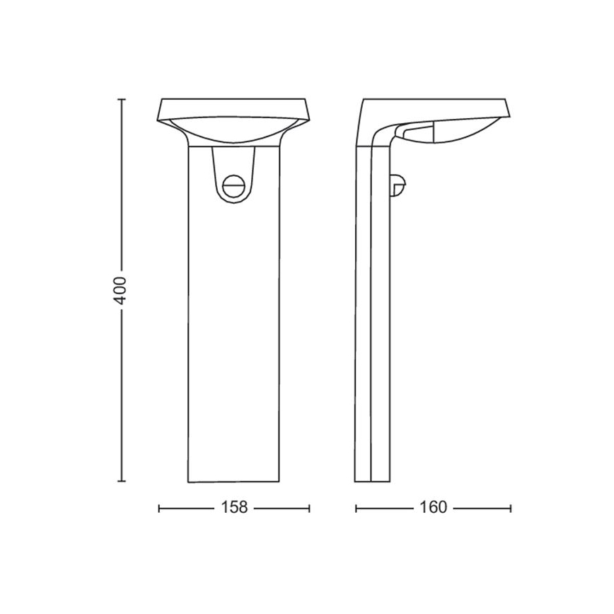 Philips - LED solcellslampa med en sensor LED/1,2W/4V 3000K IP44