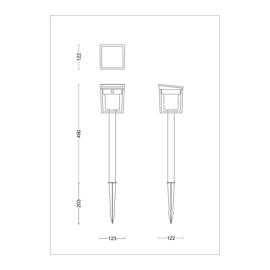 Philips - LED solcellslampa med sensor BLAISE LED/1,5W/3,7V 3000K IP44