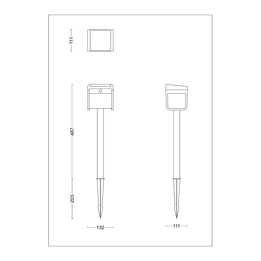 Philips - LED solcellslampa med sensor EZRA LED/1,8W/3,7V 2600 mAh 3000K IP44