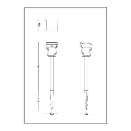 Philips - LED solcellslampa med sensor NISSA LED/1,8W/3,7V 3000K IP44