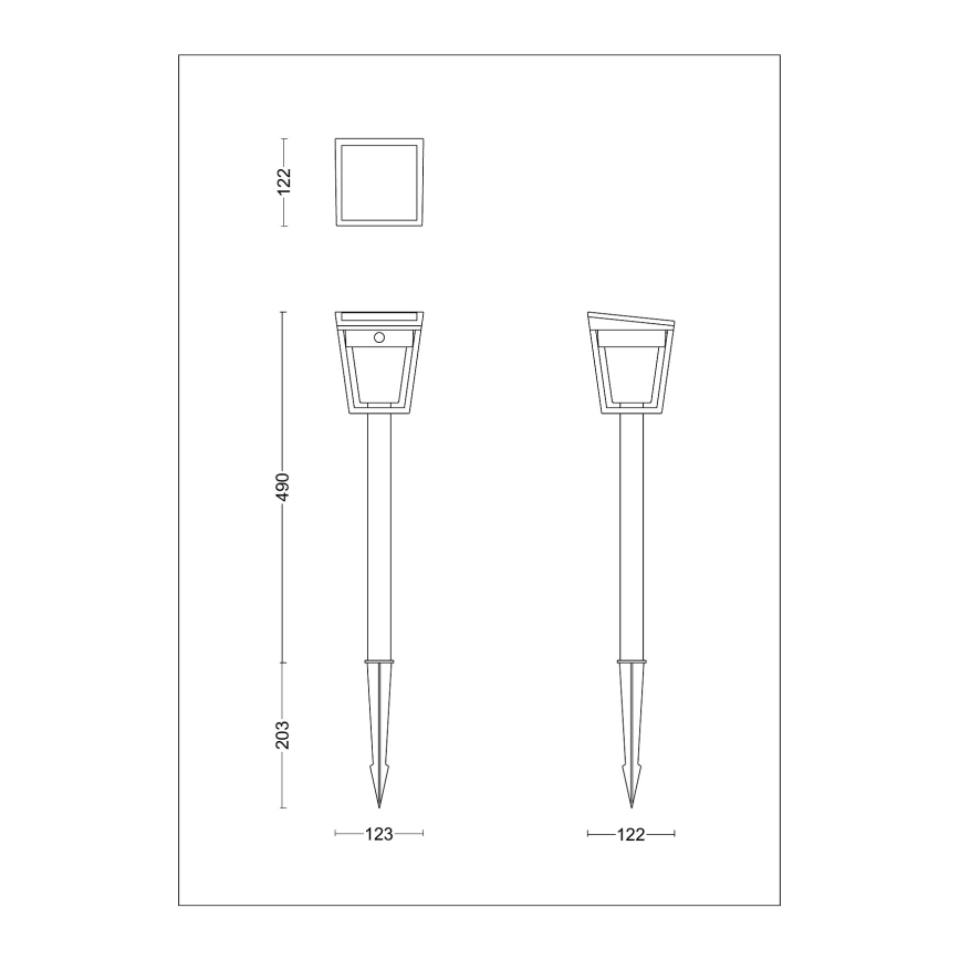 Philips - LED solcellslampa med sensor NISSA LED/1,8W/3,7V 3000K IP44
