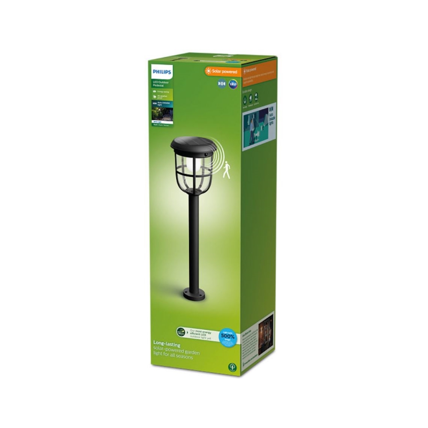 Philips - LED solcellslampa med sensor RADII LED/1,3W/3,7V 3000K IP44