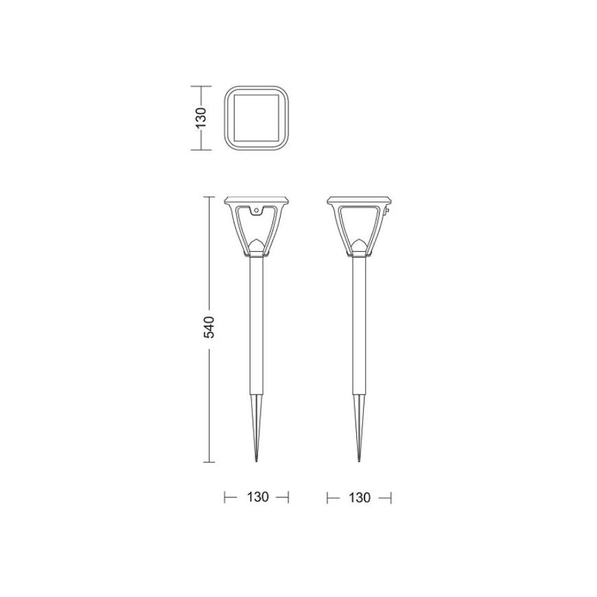 Philips - LED solcellslampa VAPORA LED/1,5W/3,7V IP44