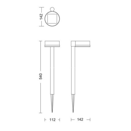 Philips - LED solcellslampa VYNCE LED/1,5W/3,7V IP44