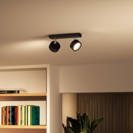 Philips - LED spotlight 2xLED/5,5W/230V svart