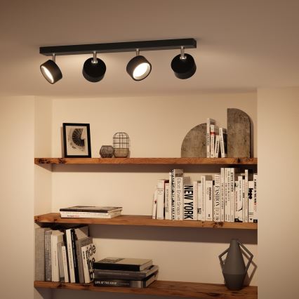 Philips - LED spotlight 4xLED/5,5W/230V svart