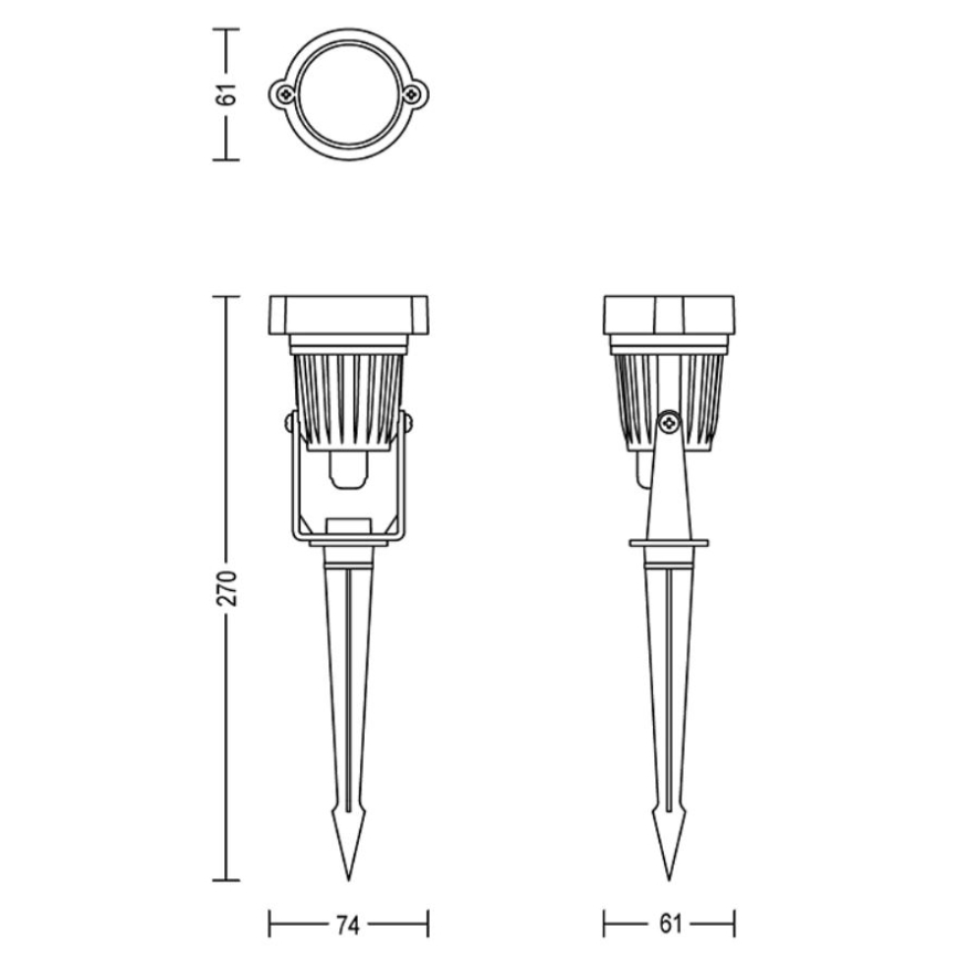 Philips - LED spotlight för utomhusbruk CASPER LED/1,5W/24V IP44