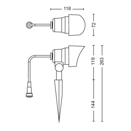 Philips - LED spotlight för utomhusbruk LED/24W/230V 2700K IP44