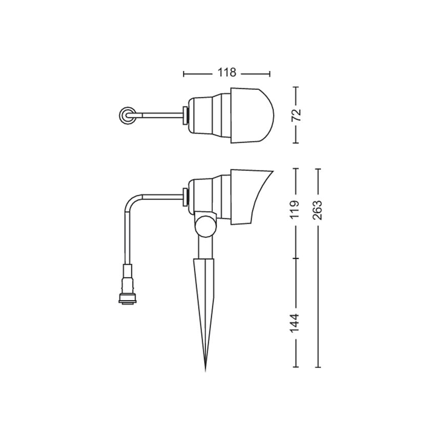 Philips - LED spotlight för utomhusbruk LED/24W/230V 2700K IP44
