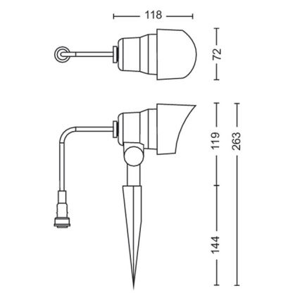Philips - LED spotlight för utomhusbruk LED/6W/12V 2700K IP44