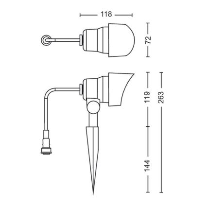 Philips - LED spotlight för utomhusbruk LED/6W/12V 4000K IP44