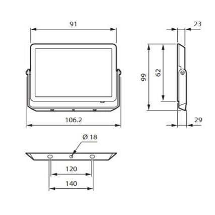 Philips - LED strålkastare DECOFLOOD LED/10W/230V IP65