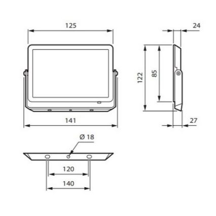 Philips - LED strålkastare DECOFLOOD LED/20W/230V IP65