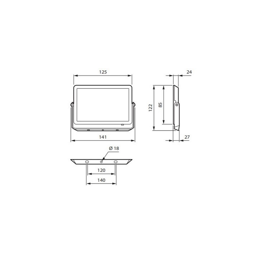 Philips - LED strålkastare DECOFLOOD LED/20W/230V IP65