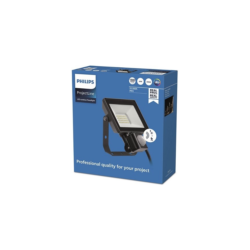 Philips - LED strålkastare för utomhusbruk med en sensor PROJECTLINE LED/20W/230V IP65 3000K