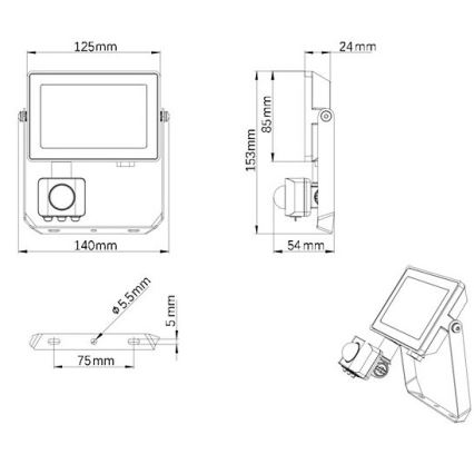Philips - LED strålkastare för utomhusbruk med en sensor PROJECTLINE LED/20W/230V IP65 3000K