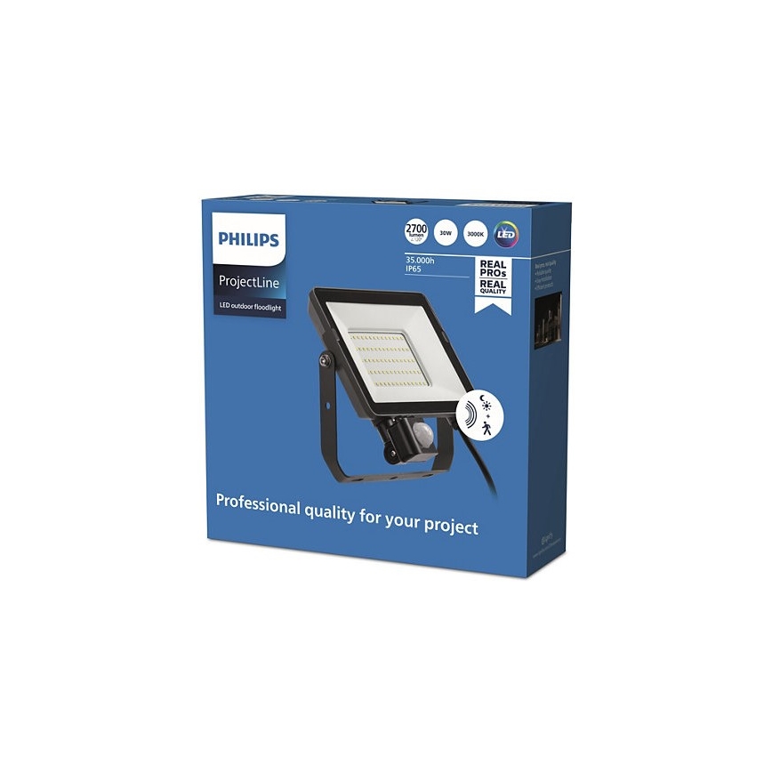 Philips - LED strålkastare för utomhusbruk med en sensor PROJECTLINE LED/30W/230V IP65 3000K