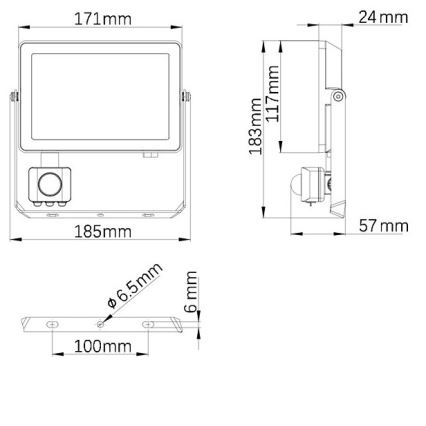 Philips - LED strålkastare för utomhusbruk med en sensor PROJECTLINE LED/30W/230V IP65 3000K