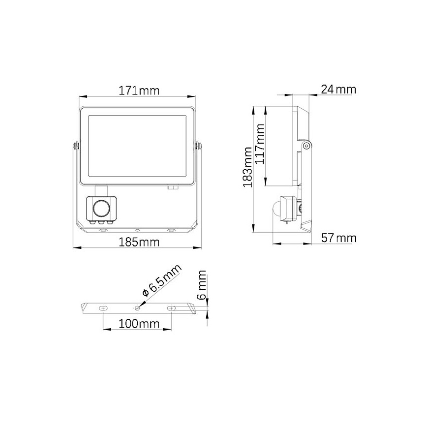 Philips - LED strålkastare för utomhusbruk med en sensor PROJECTLINE LED/30W/230V IP65 4000K