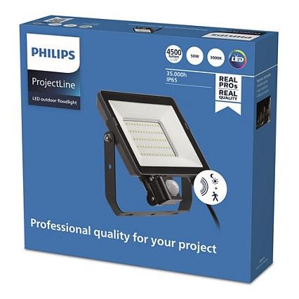 Philips - LED strålkastare för utomhusbruk med en sensor PROJECTLINE LED/50W/230V IP65 3000K