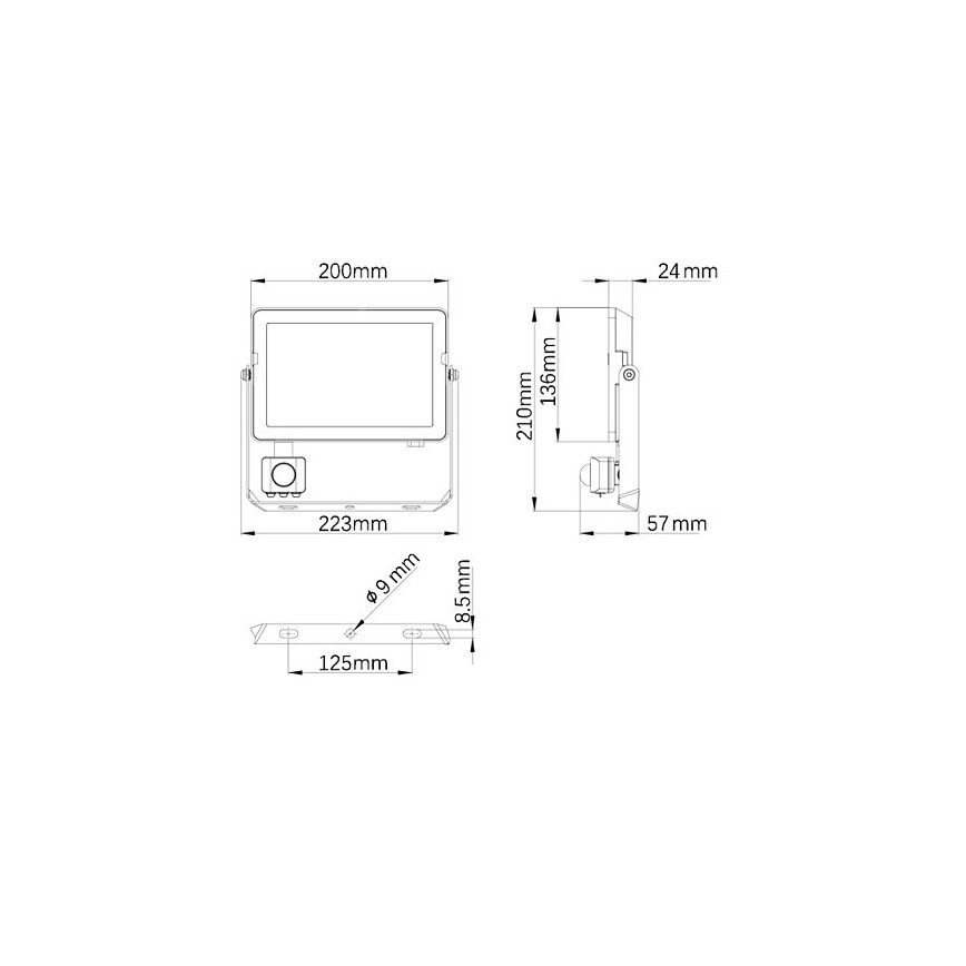Philips - LED strålkastare för utomhusbruk med en sensor PROJECTLINE LED/50W/230V IP65 3000K