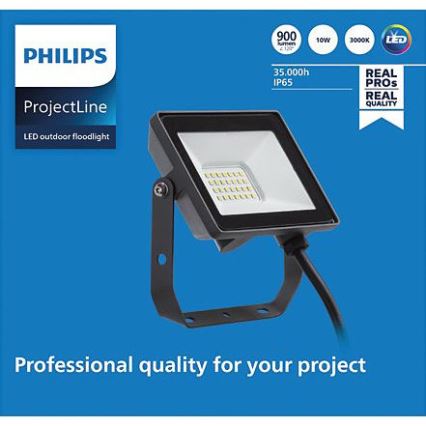 Philips - LED strålkastare för utomhusbruk PROJECTLINE LED/10W/230V IP65 3000K