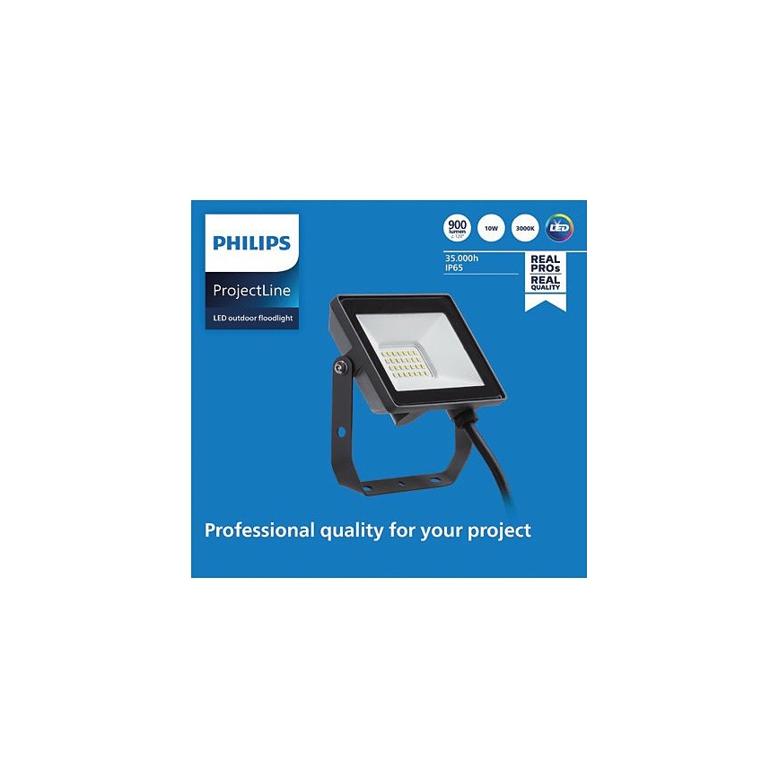 Philips - LED strålkastare för utomhusbruk PROJECTLINE LED/10W/230V IP65 3000K