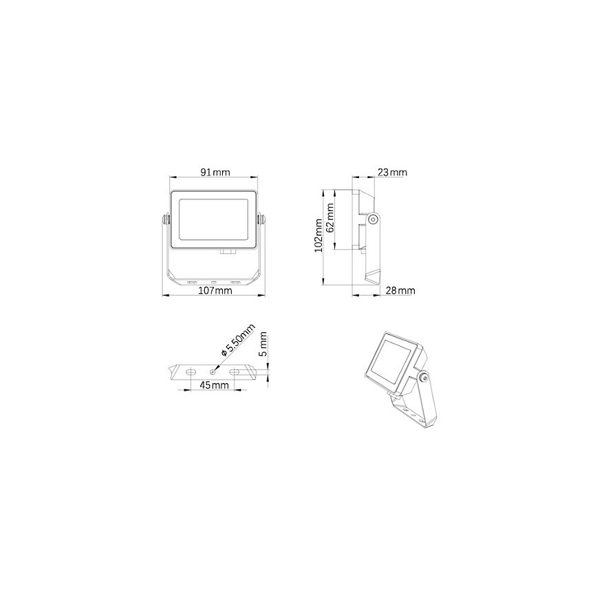 Philips - LED strålkastare för utomhusbruk PROJECTLINE LED/10W/230V IP65 3000K
