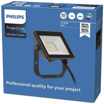 Philips - LED strålkastare för utomhusbruk PROJECTLINE LED/10W/230V IP65 4000K