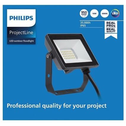 Philips - LED strålkastare för utomhusbruk PROJECTLINE LED/10W/230V IP65 4000K
